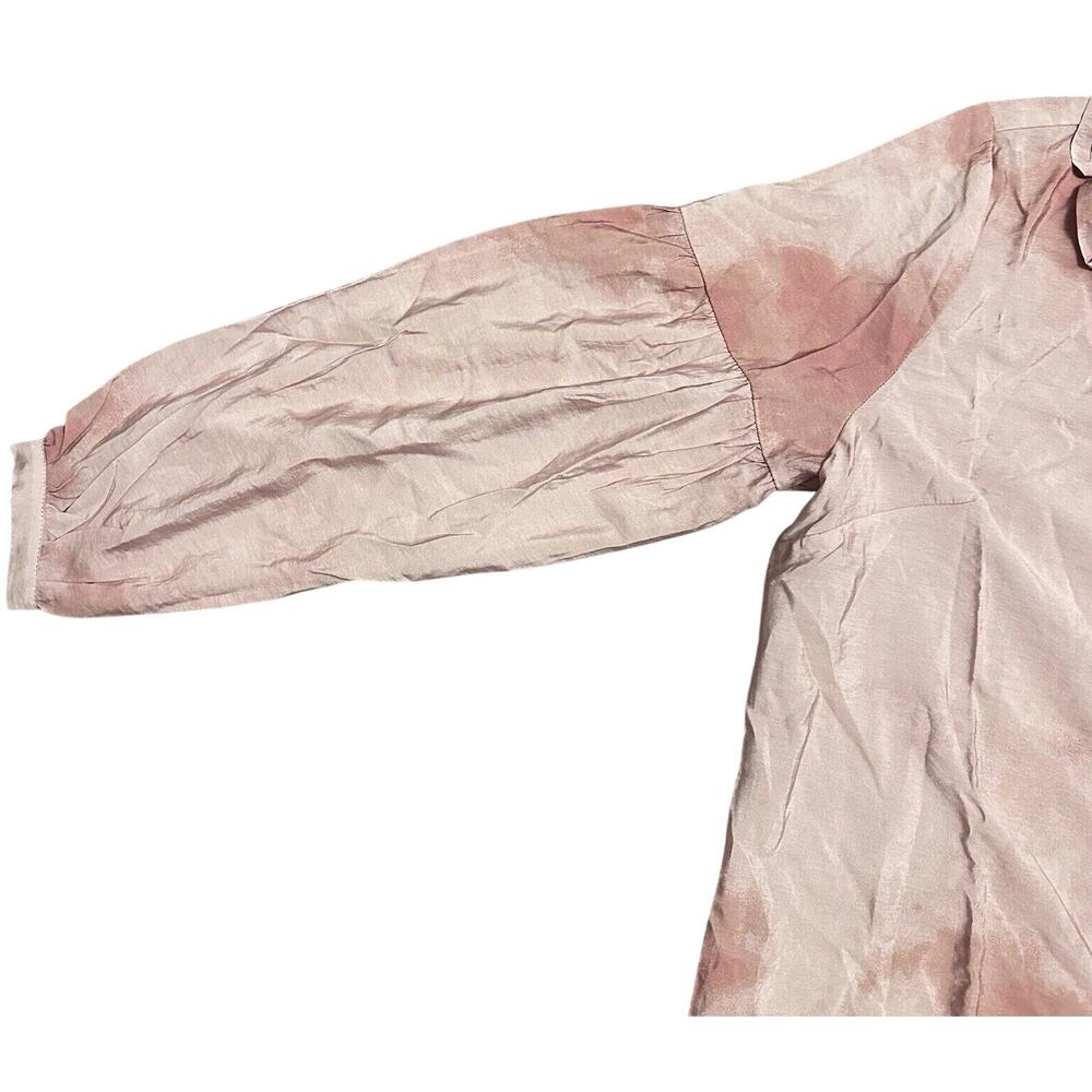 Me Jennie Garth Ruffle Neckline-Shell Pink Peasant Blouse Sz M Romantic Boho - Picture 6 of 11